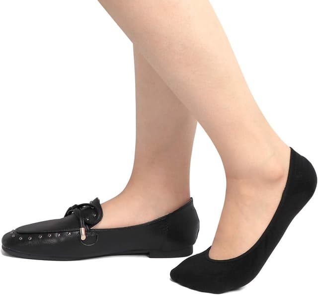 Detalle de JaosWish Women No Show Socks – Ultra Low Cut Liner Socks (6 Pairs) with Anti-Slip Gel