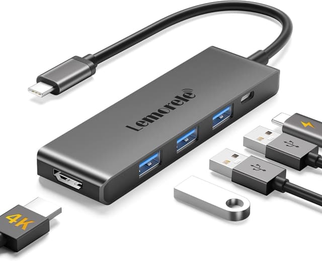 Detalle de Lemorele Hub USB C 5-in-1 100W HDMI 4K