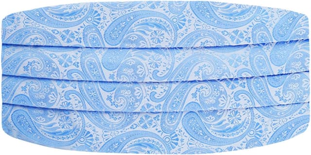 Detalle de Alizeal Mens Solid Pre-tied Party Bow Tie, Cummerbund & Pocket Square Gift Set