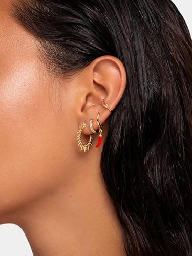 Thumbnail 4 de SINGULARU Pendientes Pebbles Sun 2.2 cm