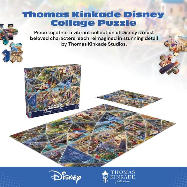 Detalle de CEACO Buffalo Games Thomas Kinkade Disney Collage 2000-Piece Jigsaw Puzzle (Disney Art Collection)