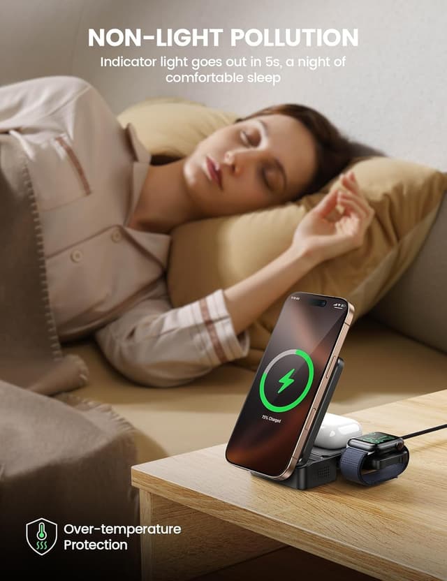 Detalle de Lamicall 3 in 1 Wireless Charger Stand