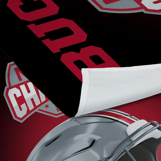 Detalle 2 de Northwest 2024 NCAA College Football National Champions Ohio State Buckeyes Wall Hanging Tapestry (34 x 40 in)