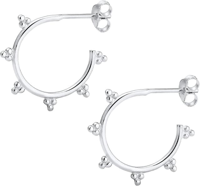 Thumbnail 2 de Elli Creole Geo Look Ohrringe 925 Silber