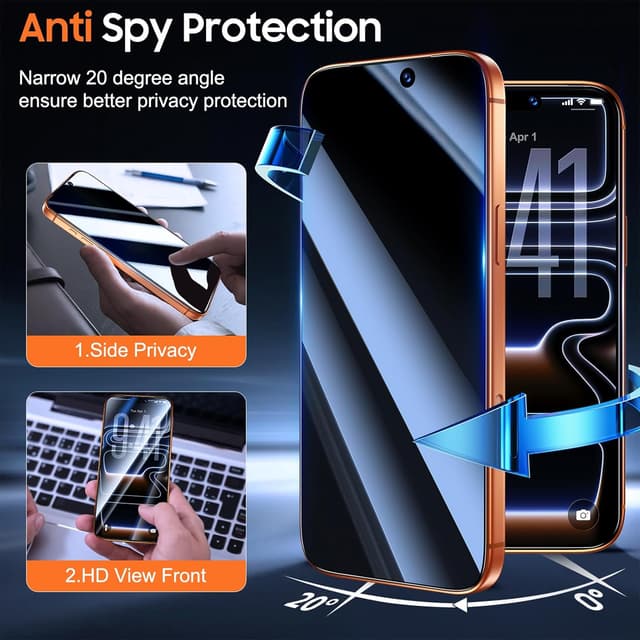 Detalle 2 de UniqueMe Privacy Screen Protector 6.9 inch