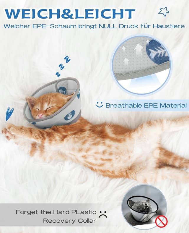 Detalle de Supet Halskrause Katze Grau L für Operationen