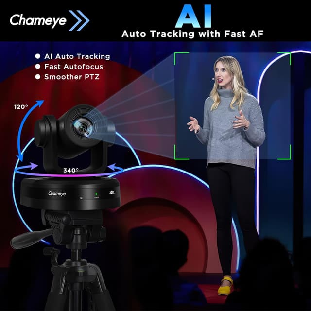Thumbnail 2 de Chameye CH420 Telecamera PTZ 4K 20x Zoom