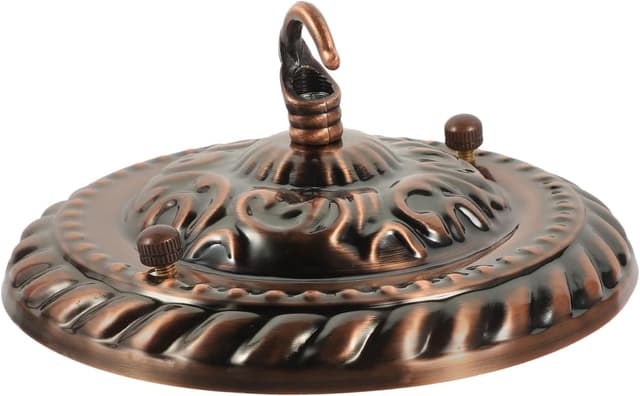 Thumbnail 6 de Mikikit Vintage Deckenbaldachin 15 cm mit Haken – Metall-Deckenplatte in Rotbronze, tragfähig bis 15 kg