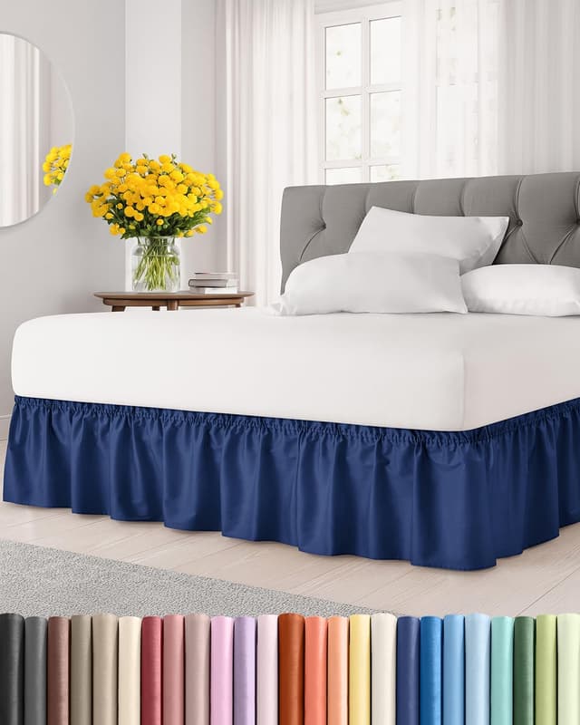 Detalle de Wrap Around Dust Ruffle King Bed Skirt 12"