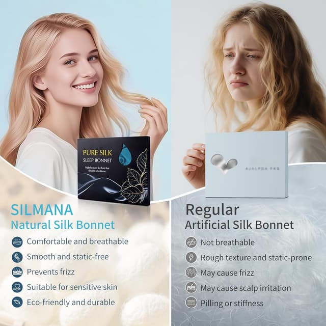 Detalle de Silmana Silk Bonnet 22 Momme