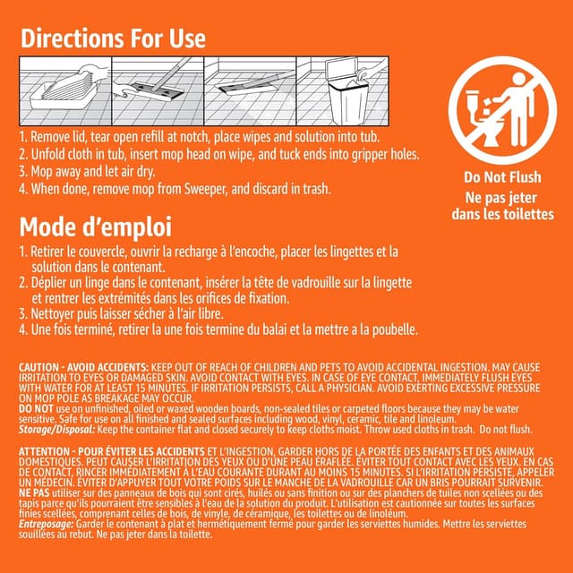 Thumbnail 3 de Amazon Basics Wet Mop Refills 24 🧽