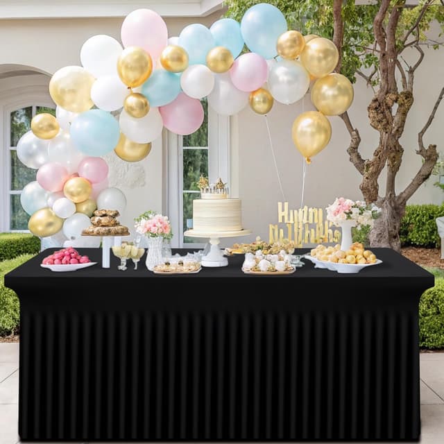 Thumbnail 5 de Smiry Spandex Tablecloth 72" for 6FT Tables 📋