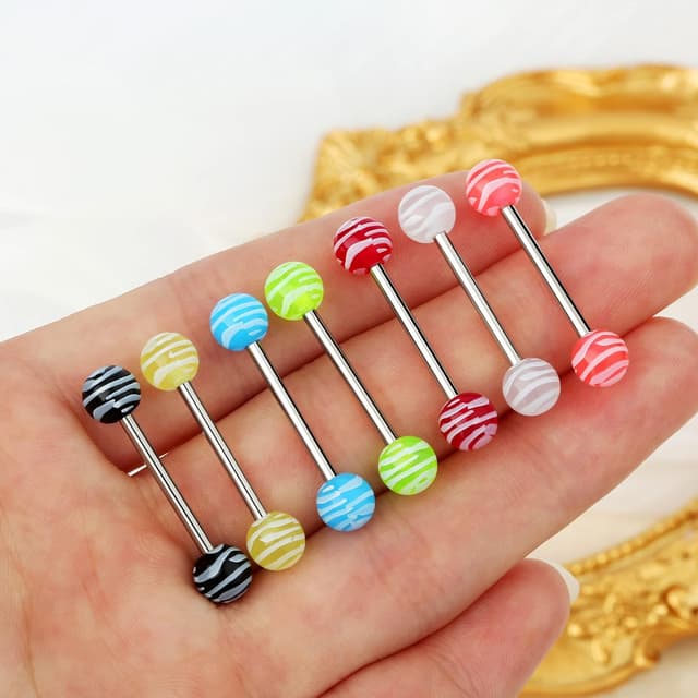 Thumbnail 3 de OUFER 7PCS Piercing Langue Acier 316L 14G