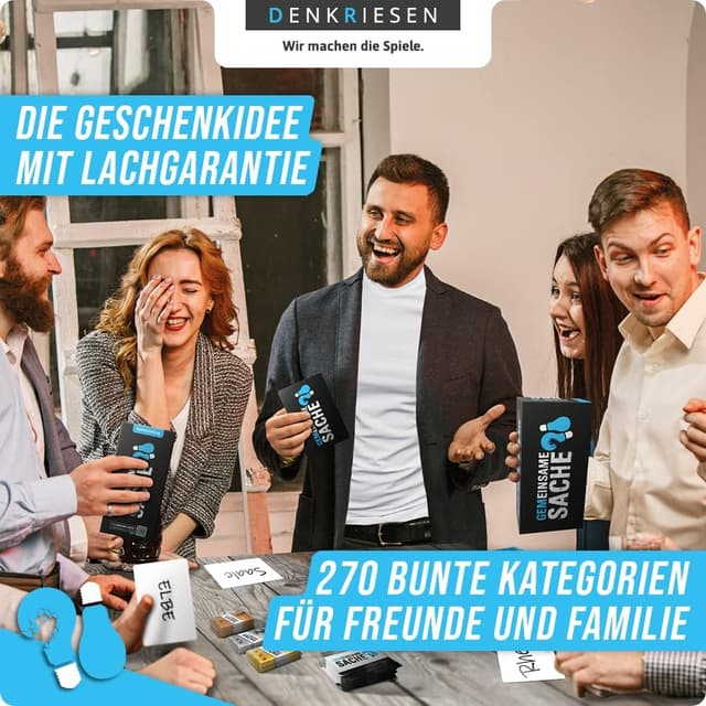 Detalle de DENKRIESEN PARTYFIEBER „GEMEINSAME SACHE“ Partyspiel mit Überraschungseffekt (120 Wettchips, 300 Karten)