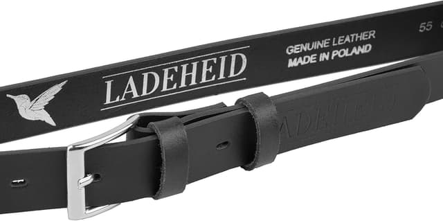 Detalle de Ladeheid Kinder Gürtel Ledergürtel für Jungen (2,5 cm breit) mit Schnalle – Made in der EU