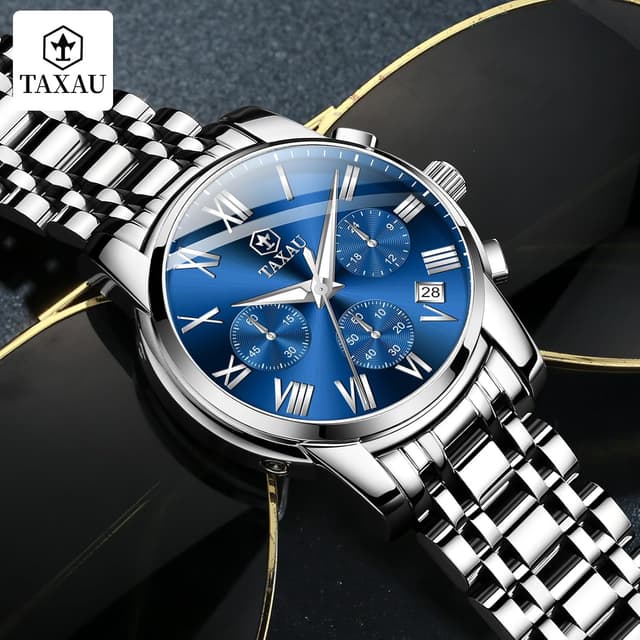 Thumbnail 6 de Taxau Multifunktionsuhren für Männer Edelstahl 42 mm