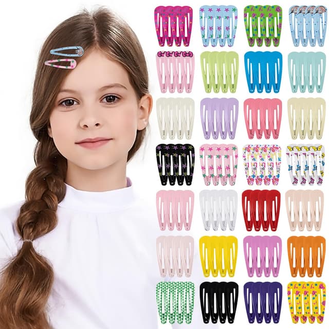 Thumbnail 6 de Haarspangen für Mädchen 120 Stück 5 cm bunt gemischt