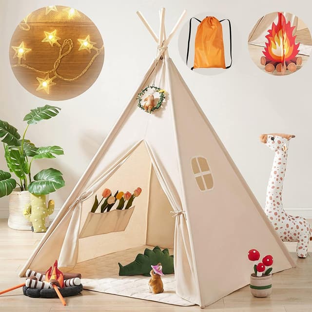 Imagen de Tiny Land Teepee Play Tent 13ft lights 🏕 en OfertitasTOP