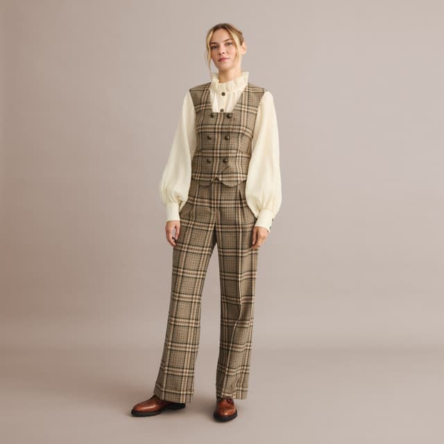 Thumbnail 2 de Verhunt Chaleco corto cuadros cruzado