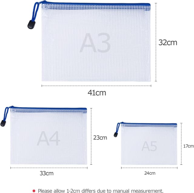 Detalle 2 de Carehabi Cartellina portadocumenti colorata A3 A4 A5 15 pezzi