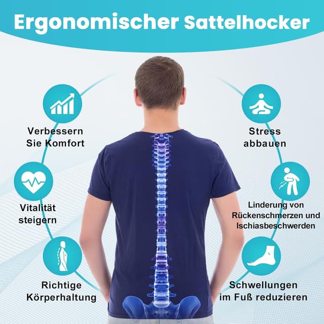 Thumbnail 4 de Sattelhocker Ergonomisch 46–59 cm