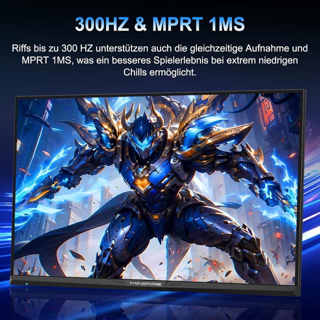 Detalle de Minifire 24.5 Zoll Gaming Monitor 300Hz