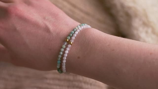 Detalle de BERGERLIN Echtes Naturstein Perlenarmband mit Regenbogen-Mondstein (Labradorit) & 925 Sterling Silberperle