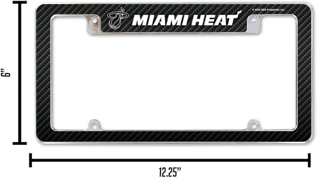 Detalle 2 de NBA Basketball Primary 12" x 6" Chrome All Over Automotive License Plate Frame