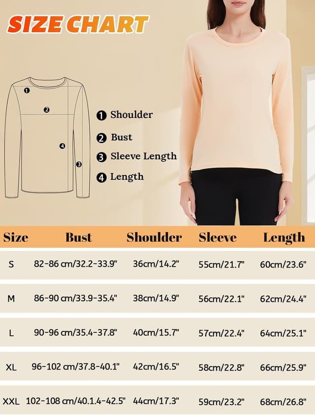 Detalle de Soudittur Maglia Termica Donna a Manica Lunga con Pile Foderato