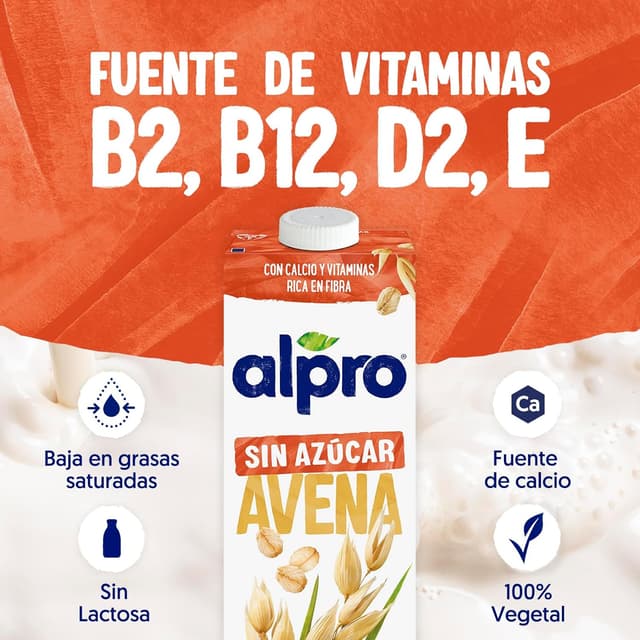 Thumbnail 3 de Alpro Bebida de Avena Sin Azúcar 🥣 Pack 6 x 1L
