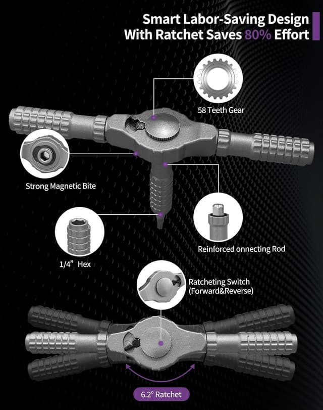 Thumbnail 2 de 66 in 1 Magnetic Screwdriver Set
