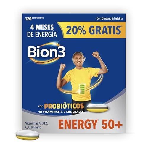 Imagen de Bion3 Energy 50+ Comprimidos multivitamínicos 50 cápsulas 💊 en OfertitasTOP