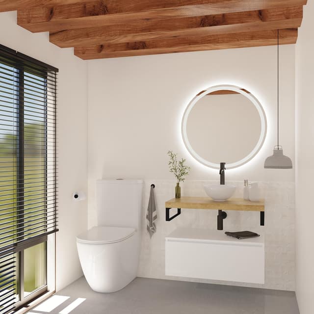 Detalle 1 de Baikal lavabo cerámico sobre encimera 29,5 cm