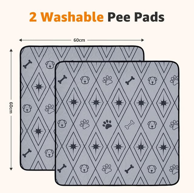 Detalle de LOOBANI washable puppy pads 2 pack, 60x60cm