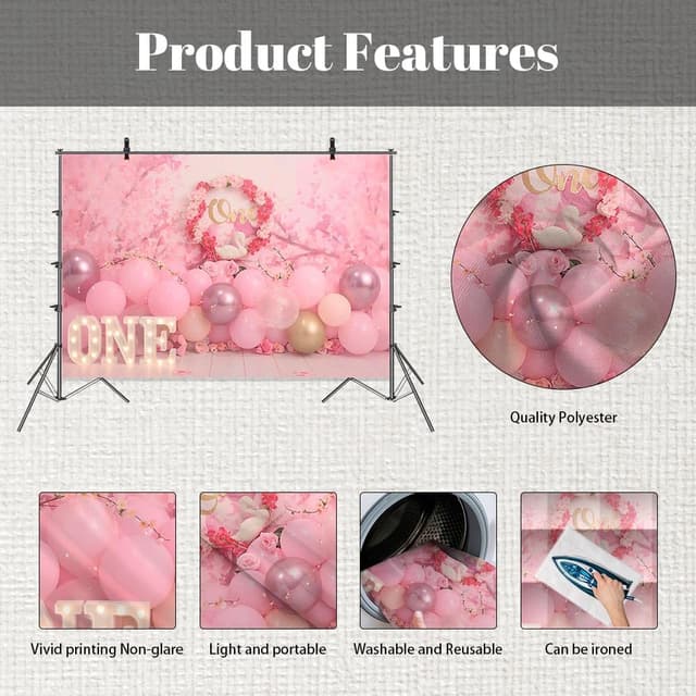 Thumbnail 4 de MEHOFOND 7x5ft Birthday Photo Backdrop