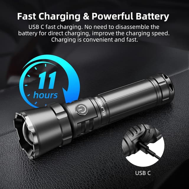 Detalle de klarus EP12, 2000 lumens, lampe de poche