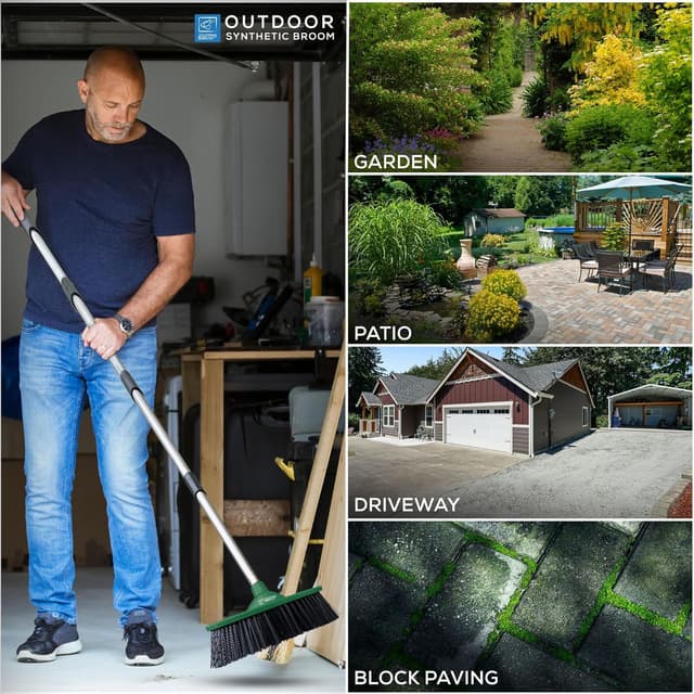 Thumbnail 4 de TDBS Yard Broom Outdoor Heavy Duty 10