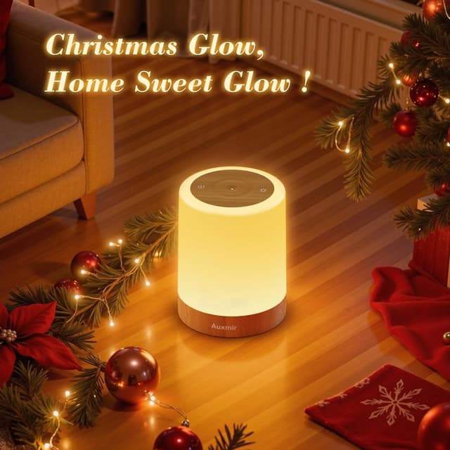 Detalle 2 de Auxmir Nachtlicht Nachttischlampe 3000 mAh 🌙