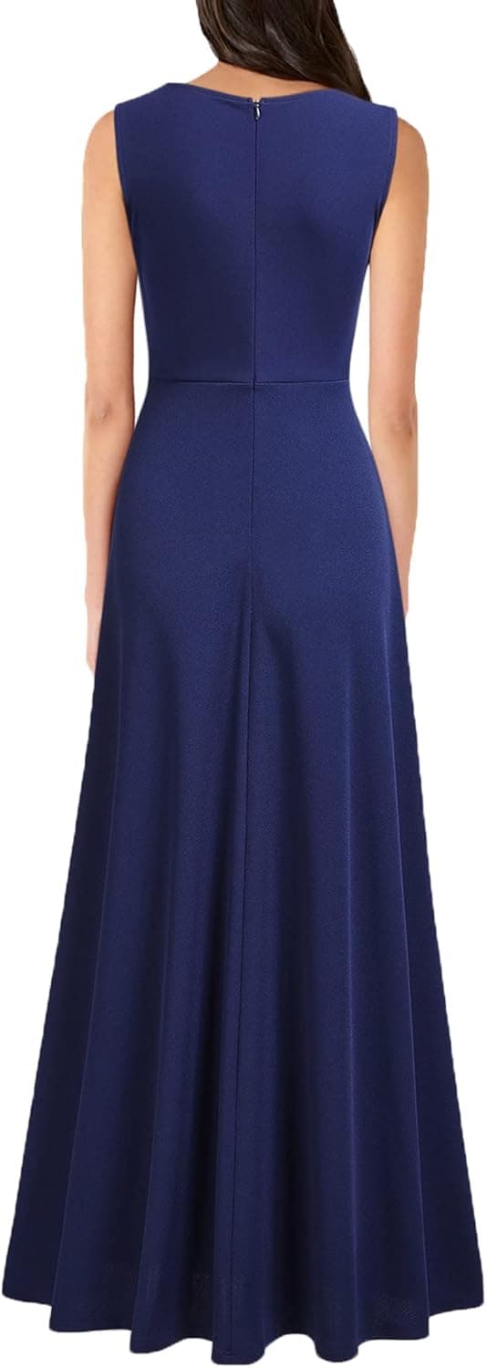 Detalle 2 de MUSHARE Women’s V-Neck Sleeveless Split Formal Dress (Bodycon Maxi)