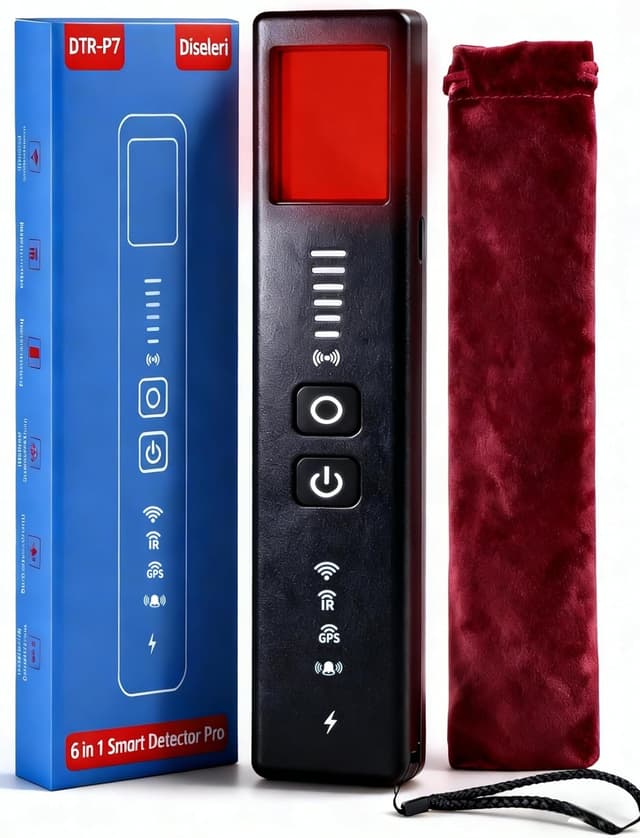 Detalle de Diseleri Détecteur de Caméra Cachée 5 en 1 : RF sans fil, GPS, infrarouge et alarme