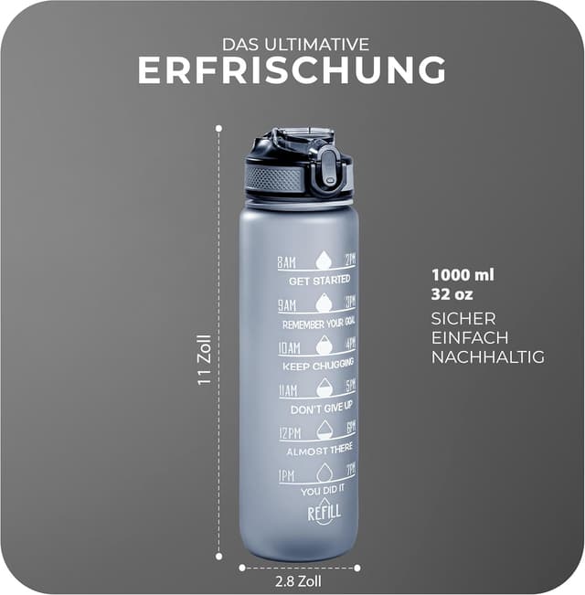 Detalle 2 de Trinkflasche Tenpo 1 l mit Strohhalm