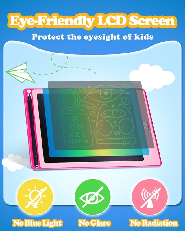 Thumbnail 5 de POPERFUN Tablette d'écriture LCD 8,5" 2 pièces pour enfants 🎨