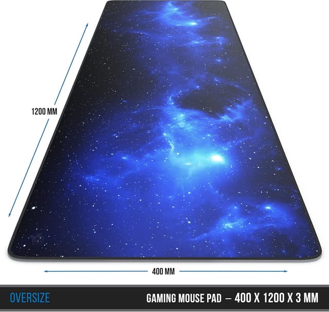 Detalle 2 de Titanwolf Extra Large Gaming Mouse Mat 1200x400mm (XXL) with Stars – Non-slip Desk Pad