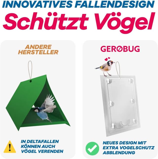 Detalle de Bio Pflaumenwicklerfalle (Pheromonfalle) mit Lockstoffen – 2 Stück für gesunde, wurmfreie Pflaumen