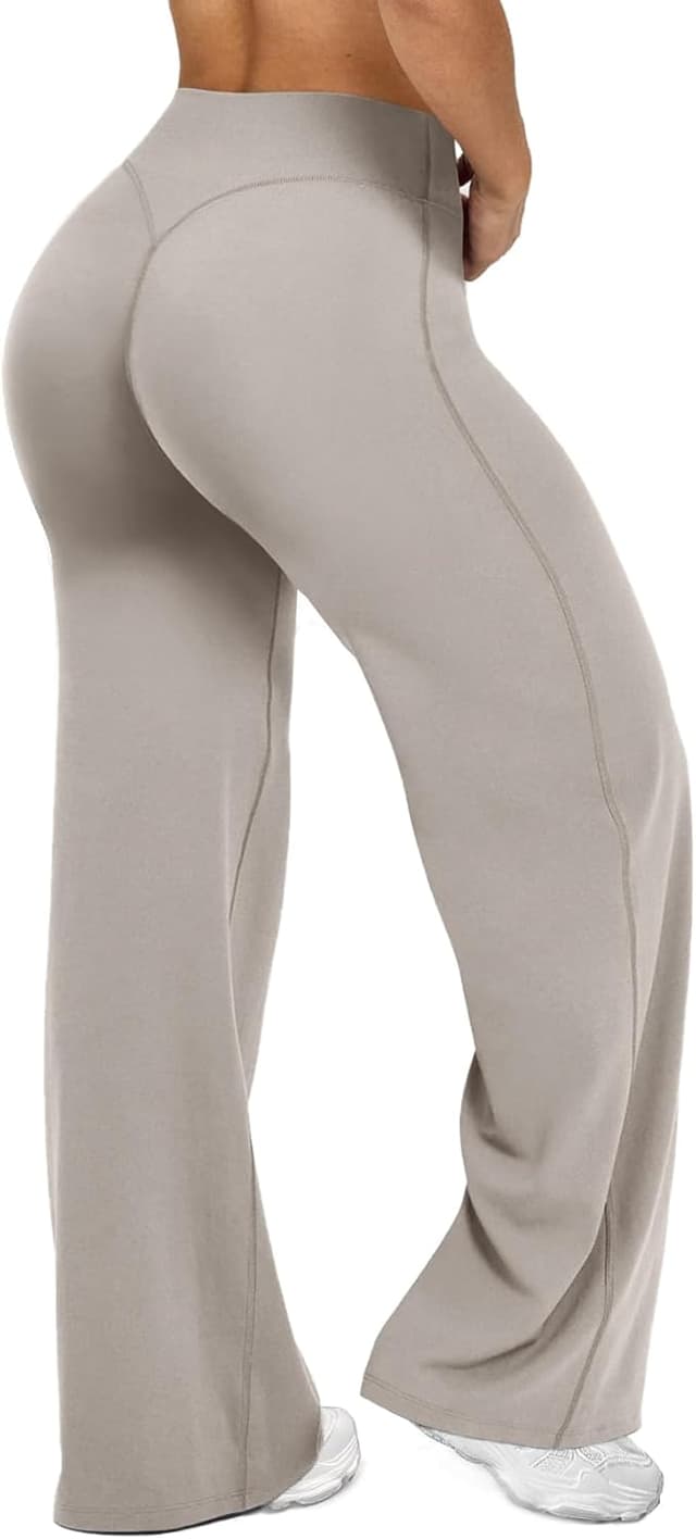 Thumbnail 6 de JGS1996 Wide Leg Yoga Pants (Straight-Leg Leggings) with High-Waist Compression