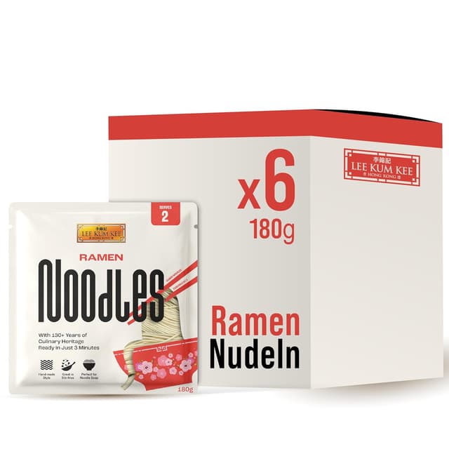 Detalle de LEE KUM KEE Ramen Nudeln 6 x 180 g