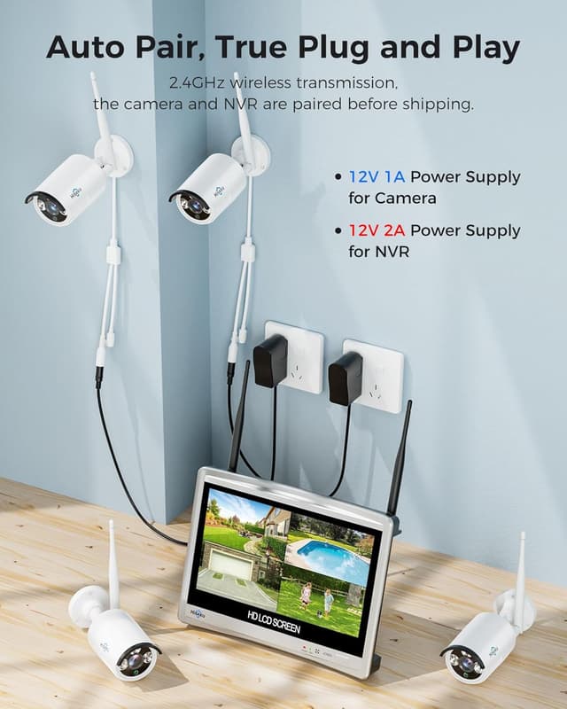 Thumbnail 1 de Hiseeu 16CH Expandable 4K NVR System 3TB