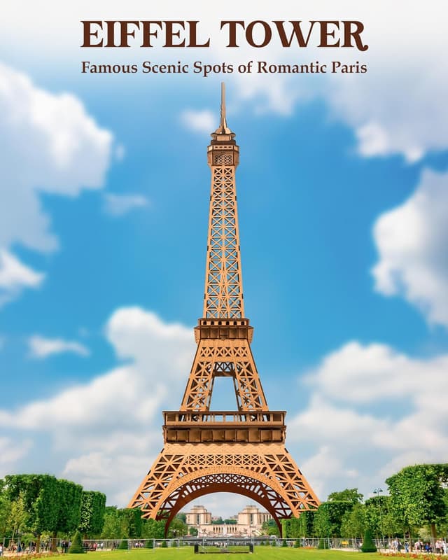 Thumbnail 3 de Rolife Puzzle 3D Torre Eiffel de Madera, Kit para Adults 🎄