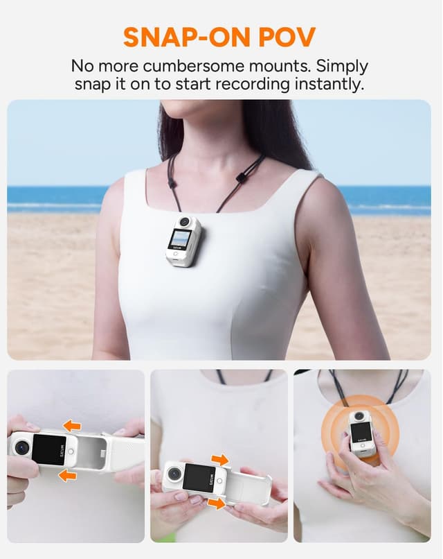 Detalle de SJCAM C400 Vlogging Creators Combo (64GB) – 4K pocket action camera with 6-axis stabilisation