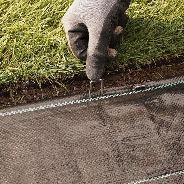 Detalle de GardenMate 300 picchetti per fissaggio a terra zincati in filo d’acciaio galvanizzato (100 mm, 13 mm, diametro 2,9 mm)